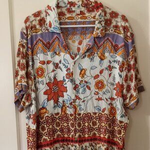 Earthbound Trading Company 100% Viscose Woman's Blouse size XL